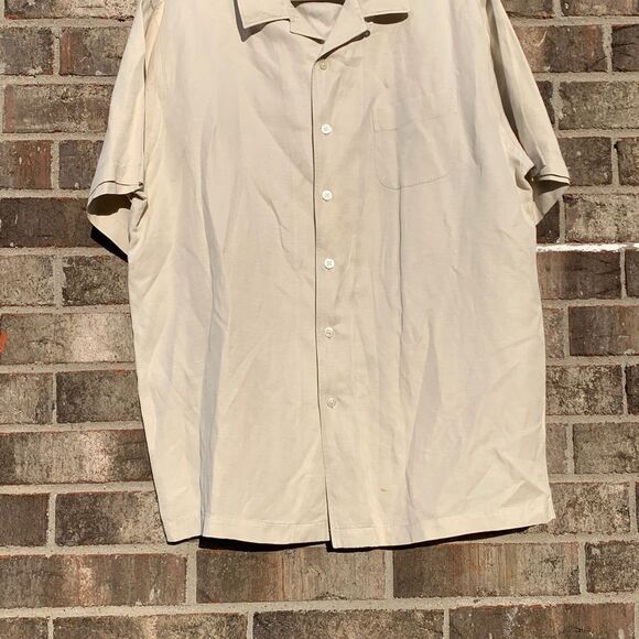 Take 50% OFF- Daniel Cremieux Classic Light Tan Button-Up Shirt, Size-XL - Picture 6 of 12